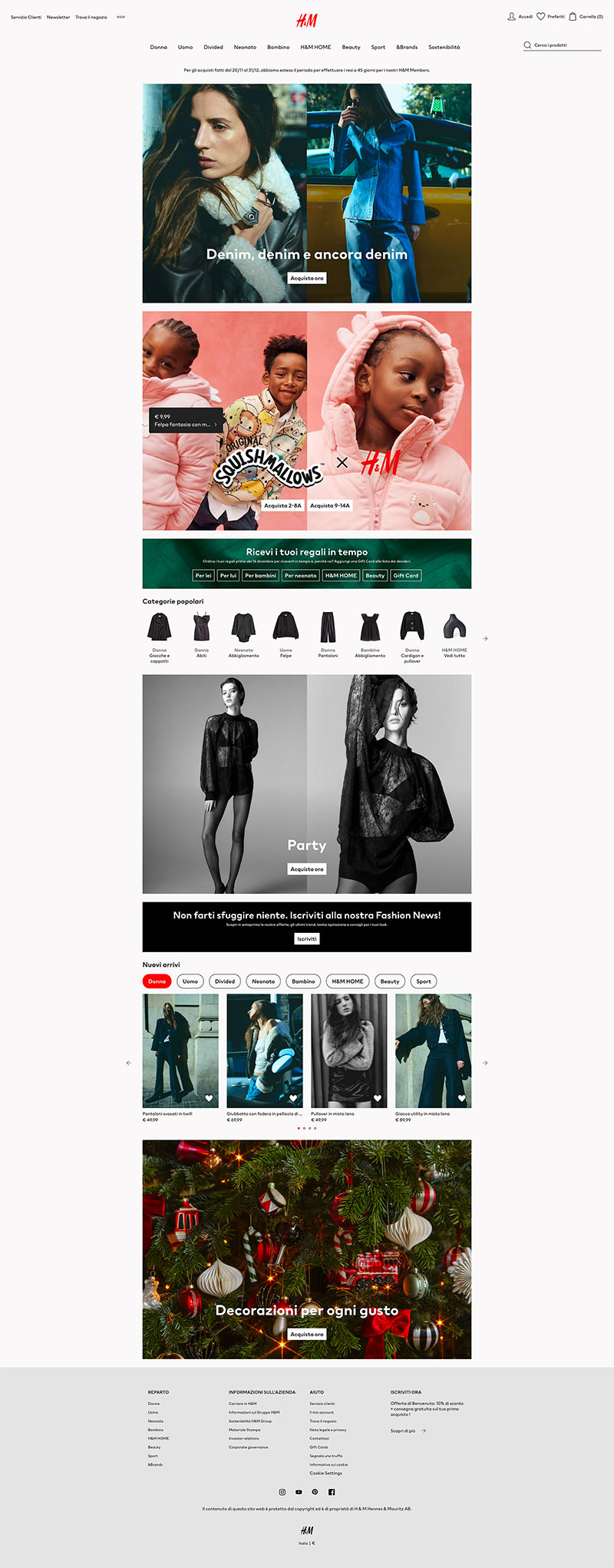 Front end development of H&M e-commerce